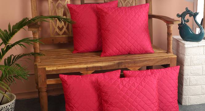 Claire (Pink, 41 x 41 cm  (16" X 16") Cushion Size) by Urban Ladder - Front View Design 1 - 448163