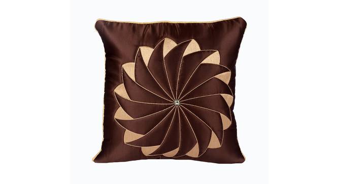 Ruby (Brown, 41 x 41 cm  (16" X 16") Cushion Size) by Urban Ladder - Front View Design 1 - 448294