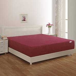 Queen Size Mattress Protector Design Penrose Mattress Protector Maroon - Queen Size L :72 (Queen, 72 x 60 in Mattress Size, Maroon)