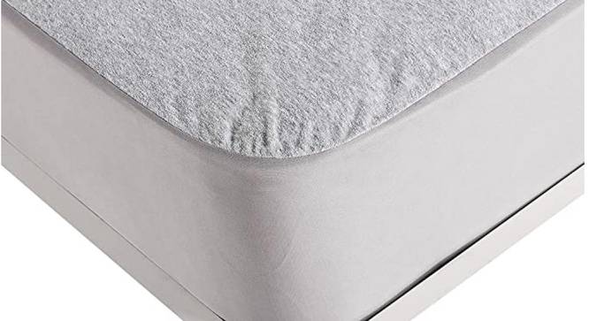 Penrose Mattress Protector Grey - Double Size L:75 (Grey, 75 x 48 in Mattress Size) by Urban Ladder - Cross View Design 1 - 448437