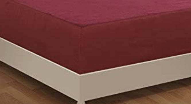 Penrose Mattress Protector Maroon - Double Size L :72 (Maroon, 72 x 48 in Mattress Size) by Urban Ladder - Cross View Design 1 - 448446