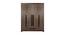 Alaya 4 Door Wardrobe Without Mirror (Walnut Marble Finish) by Urban Ladder - Front View Design 1 - 448682