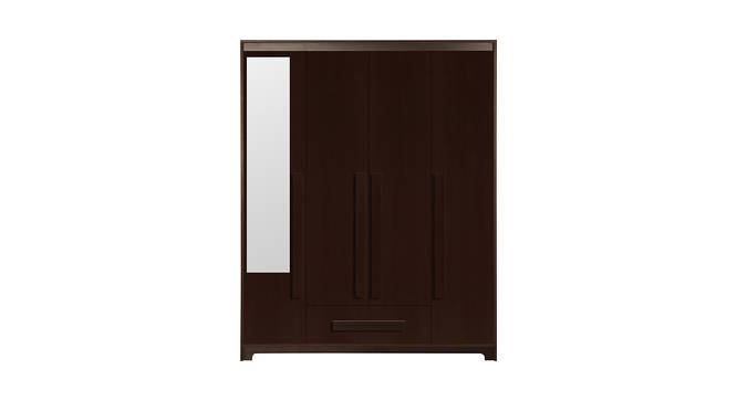 Alaya 4 Door Wardrobe With Mirror (Walnut) by Urban Ladder - Front View Design 1 - 448683