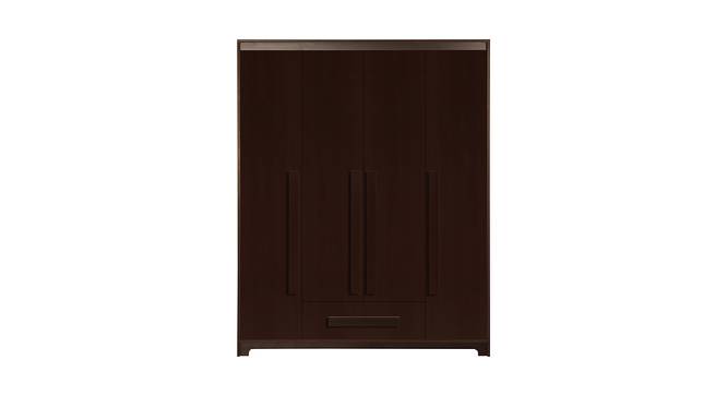Alaya 4 Door Wardrobe Without Mirror (Walnut) by Urban Ladder - Front View Design 1 - 448684