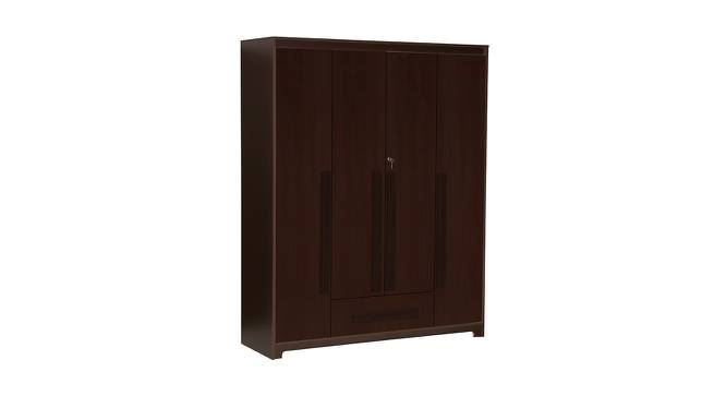 Alaya 4 Door Wardrobe Without Mirror (Walnut) by Urban Ladder - Cross View Design 1 - 448698