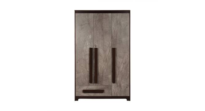 Regal 3 Door Wardrobe Without Mirror (Walnut Marble Finish) by Urban Ladder - Front View Design 1 - 448775