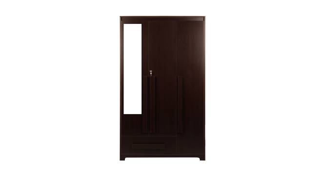Regal 3 Door Wardrobe With Mirror (Walnut) by Urban Ladder - Front View Design 1 - 448776