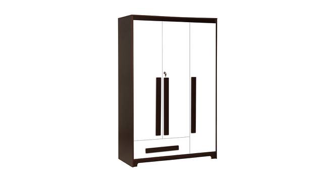 Regal 3 Door Wardrobe Without Mirror (Walnut & White) by Urban Ladder - Cross View Design 1 - 448787