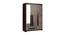 Regal 3 Door Wardrobe With Mirror (Walnut Marble Finish) by Urban Ladder - Cross View Design 1 - 448788