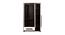 Regal 3 Door Wardrobe With Mirror (Walnut & White) by Urban Ladder - Design 1 Side View - 448800