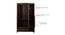 Regal 3 Door Wardrobe Without Mirror (Walnut) by Urban Ladder - Design 1 Close View - 448833