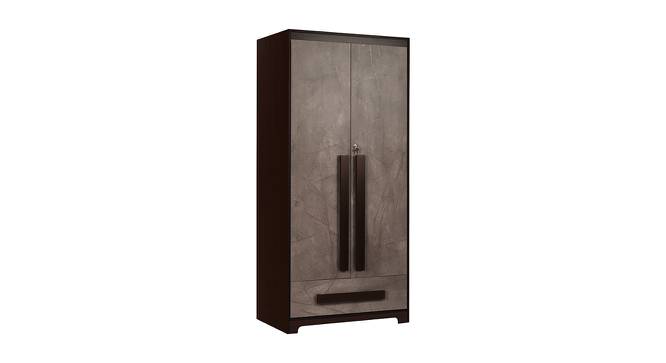 Sisca 2 Door Wardrobe Without Mirror (Walnut Marble Finish) by Urban Ladder - Cross View Design 1 - 448860