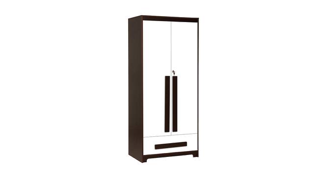 Sisca 2 Door Wardrobe Without Mirror (Walnut & White) by Urban Ladder - Cross View Design 1 - 448861