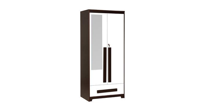 Sisca 2 Door Wardrobe With Mirror (Walnut & White) by Urban Ladder - Cross View Design 1 - 448862
