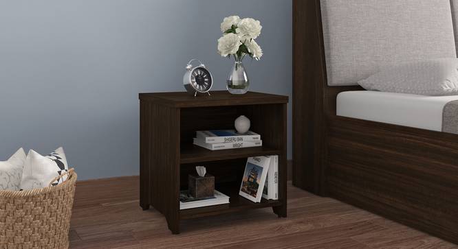 Misosa Bedside Table (Californian Walnut Finish) by Urban Ladder - Cross View Design 1 - 448897