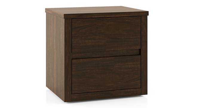 Harzine Bedside Table (Californian Walnut Finish) by Urban Ladder - Front View Design 1 - 448906