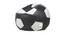 Football Filled (Black & White, with beans Bean Bag Type, XXXL Bean Bag Size) by Urban Ladder - Cross View Design 1 - 449011