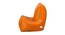 Chair Filled Bean Bag - Yellow (Orange, with beans Bean Bag Type, XXXL Bean Bag Size) by Urban Ladder - Design 1 Side View - 449022