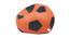 Football Filled (with beans Bean Bag Type, XXXL Bean Bag Size, Orange & Black) by Urban Ladder - Cross View Design 1 - 449074