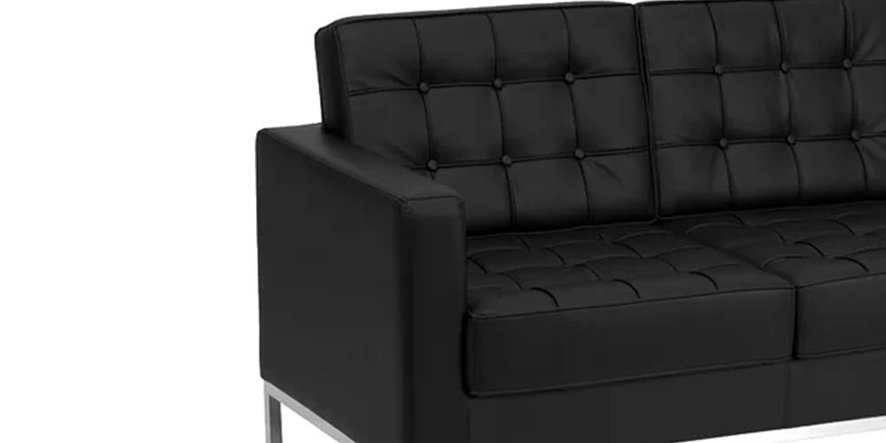 Melilla Leatherette Sofa (Blue) Urban Ladder