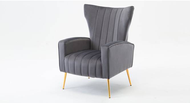 Nada Lounge Chair (Grey) by Urban Ladder - Cross View Design 1 - 449366