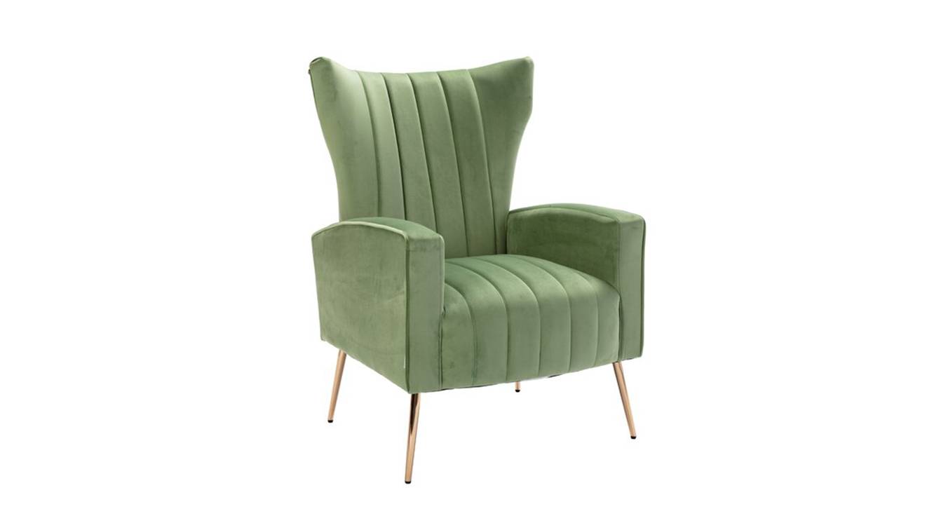 Nada Lounge Chair in Green Fabric Urban Ladder
