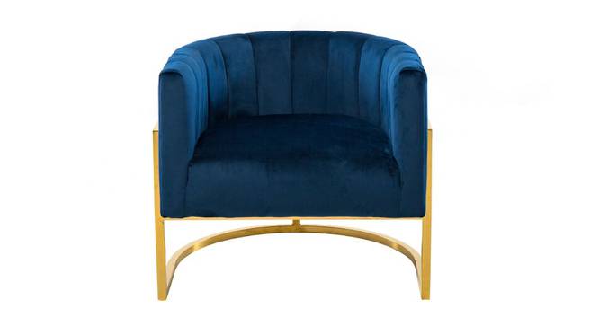 Sasheen Lounge Chair (Blue) by Urban Ladder - Front View Design 1 - 449399
