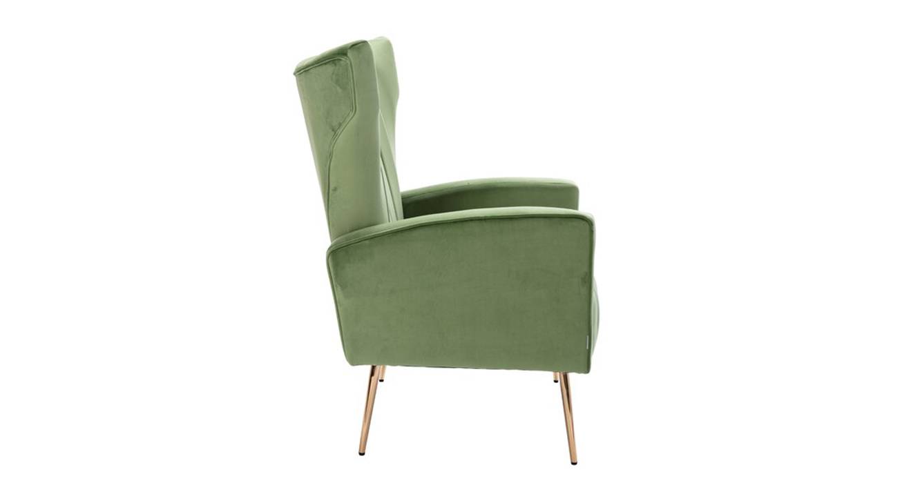 Nada Lounge Chair in Green Fabric Urban Ladder