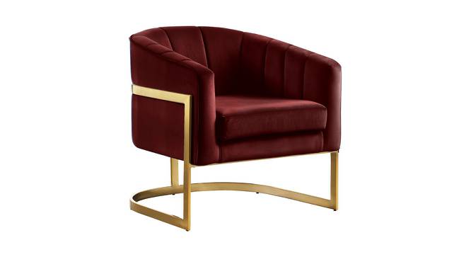 Taska Lounge Chair (Maroon) by Urban Ladder - Cross View Design 1 - 449470