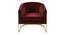 Taska Lounge Chair (Maroon) by Urban Ladder - Front View Design 1 - 449486