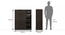 Jamila Shoe Cabinet (12 Pair Capacity, Deep Oak Finish) by Urban Ladder - Design 1 Dimension - 450037