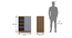Jenner 8 Pair Shoe Cabinet (Warm Walnut Finish) by Urban Ladder - Design 1 Dimension - 450046