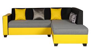 Rowano Sectional Fabric Sofa (Yellow & Grey)