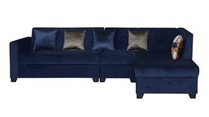 Rowano Sectional Fabric Sofa (Velvet Blue)