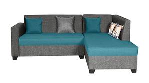 Reuben Sectional Fabric Sofa (Grey & Blue)