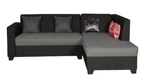 Rowano Sectional Fabric Sofa (Black & Grey)