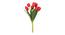 Artemis Artificial Flower (Red) by Urban Ladder - Design 1 Side View - 450218