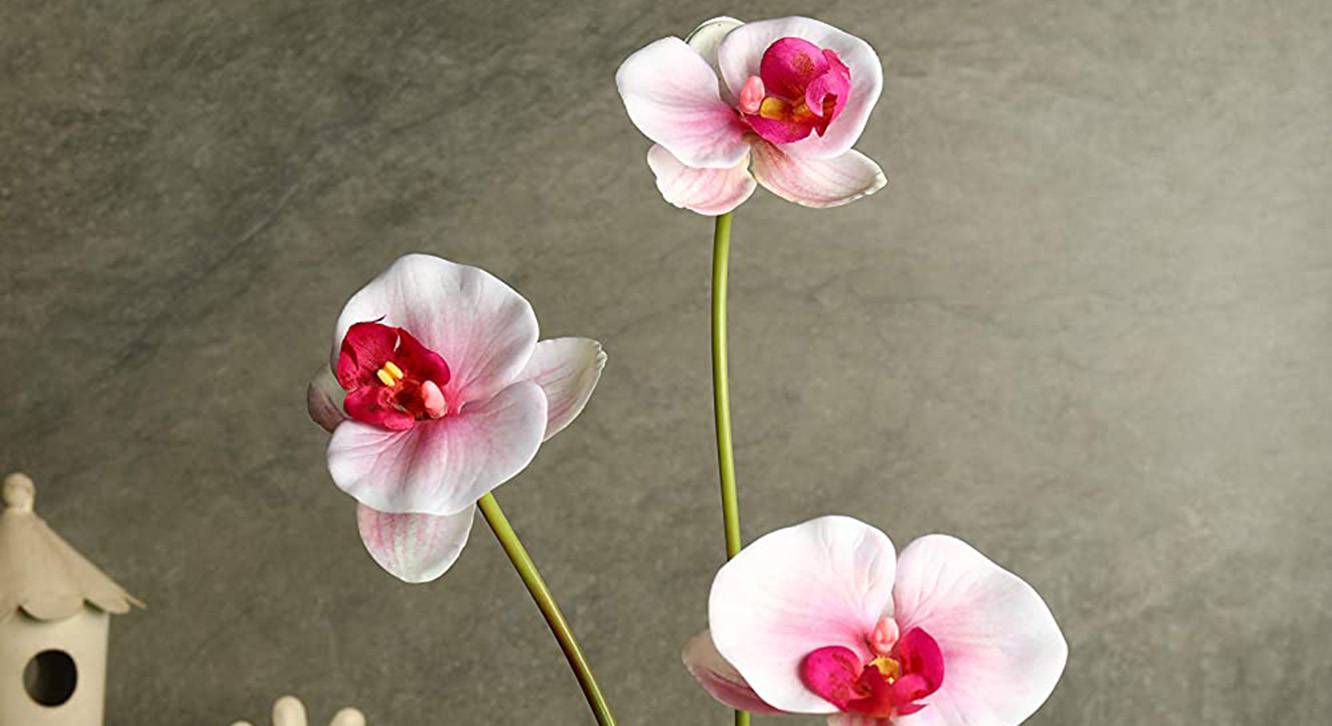 Light Pink Polyester Artificial Flower Urban Ladder