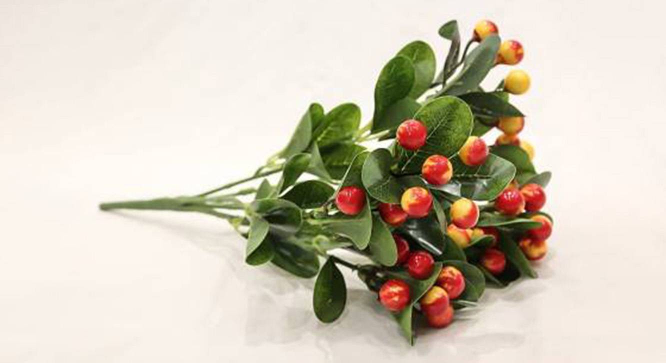 Orange Polyester Artificial Flower Urban Ladder