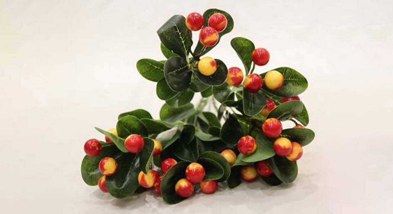 Orange Polyester Artificial Flower Urban Ladder