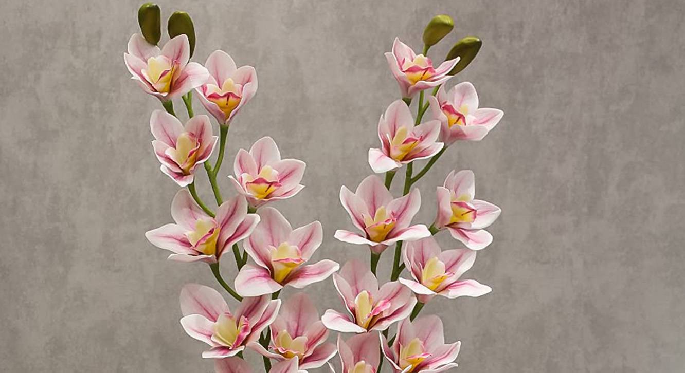 Light Pink Polyester Artificial Flower Urban Ladder