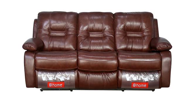 Lia Recliner - Electric (Caramel, Three Seater) by Urban Ladder - Front View Design 1 - 461118