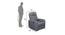 Lena Recliner - Electric (One Seater, SLATE) by Urban Ladder - Design 1 Dimension - 461162