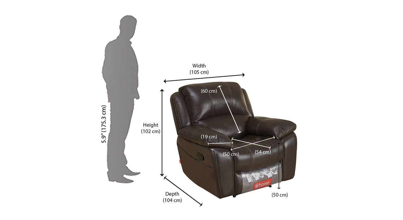 Myla recliner 1 seater brown 6
