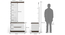 Baltoro High Gloss Dresser (White Finish) by Urban Ladder - Dimension Design 1 - 