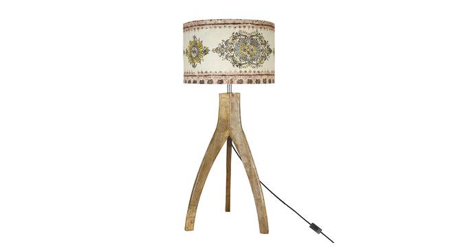 Lupen Table Lamp (Cotton Shade Material, Printed Shade Colour, Maple) by Urban Ladder - Front View Design 1 - 464426
