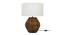 Candera Table Lamp (White Shade Colour, Cotton Shade Material, Walnut) by Urban Ladder - Front View Design 1 - 464428