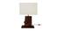 Melrap Table Lamp (White Shade Colour, Cotton Shade Material, Walnut) by Urban Ladder - Front View Design 1 - 464430