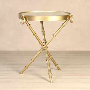 Claymint Design Bellmore Metal Side Table in Golden Finish