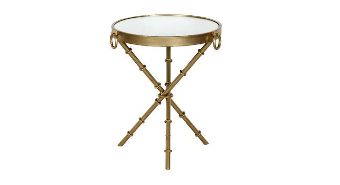 Bellmore Side Table (Golden, Golden Finish) by Urban Ladder - Front View Design 1 - 464501